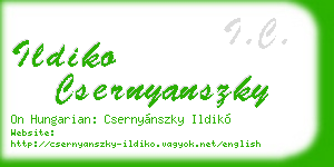 ildiko csernyanszky business card